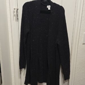 Old Navy Black Knit Cardigan with Long Silhouette